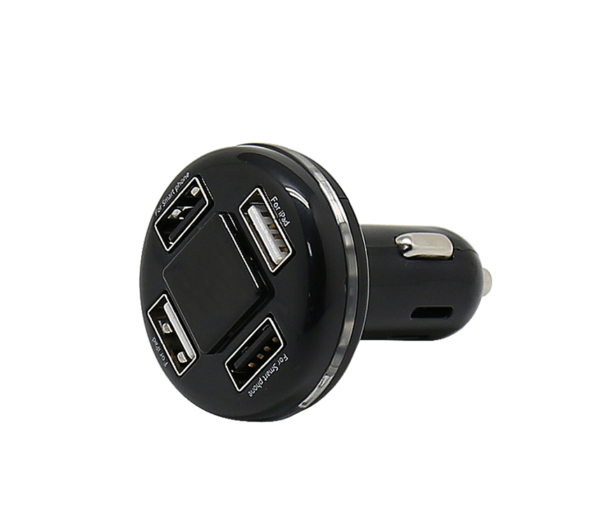 PA448 Car Charger with 4 Ports USB Hub